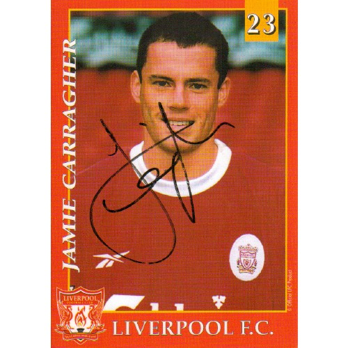 Jamie Carragher Signed 6x4 Card!